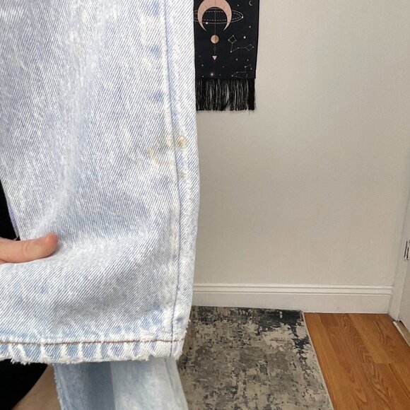 Vintage mom Bingo Distressed Straight Leg Ankle Jeans Light Wash Blue Size 23 - Picture 6 of 6